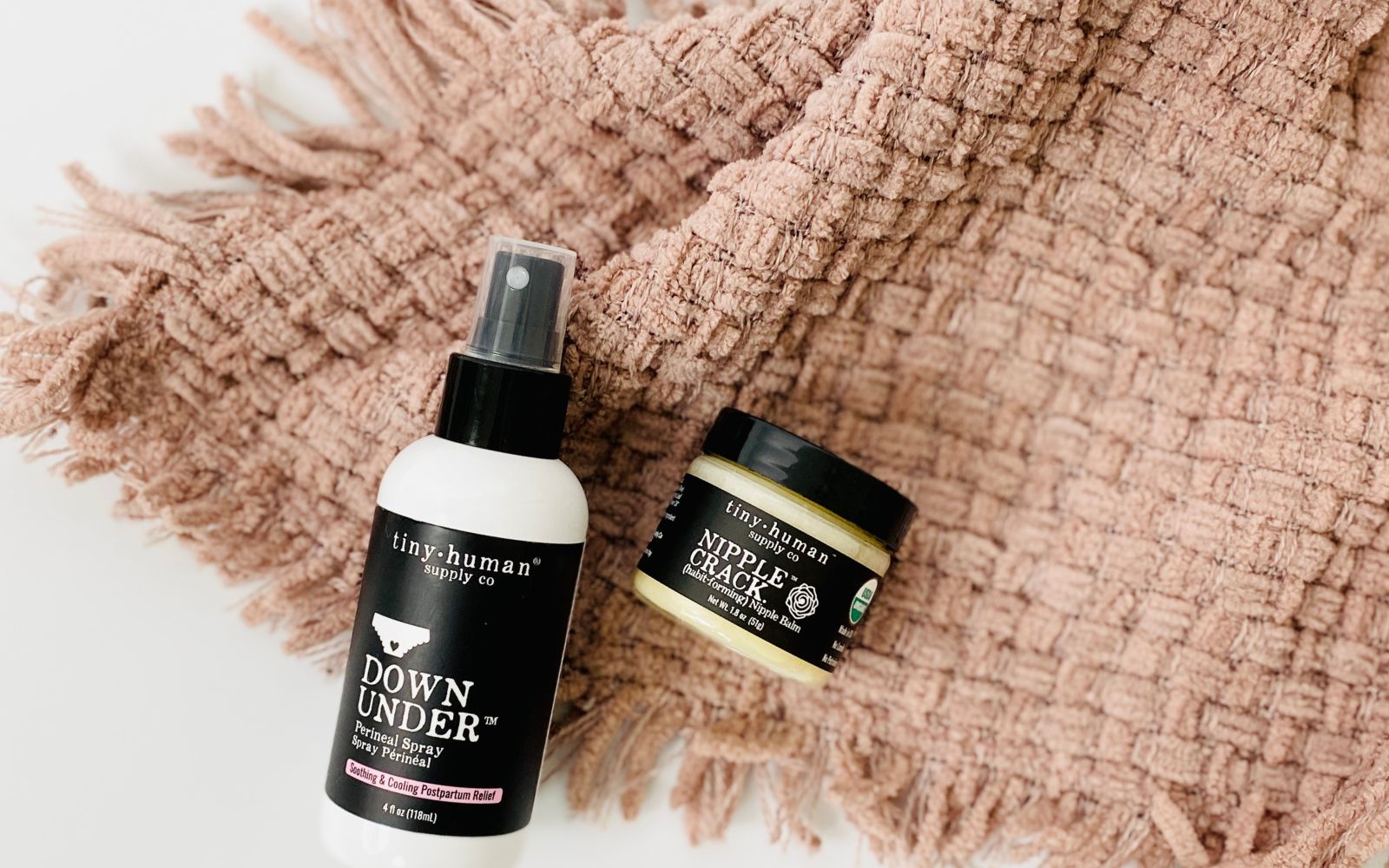 down under perineal spray and nipple crack organic nipple cream from tiny human supply