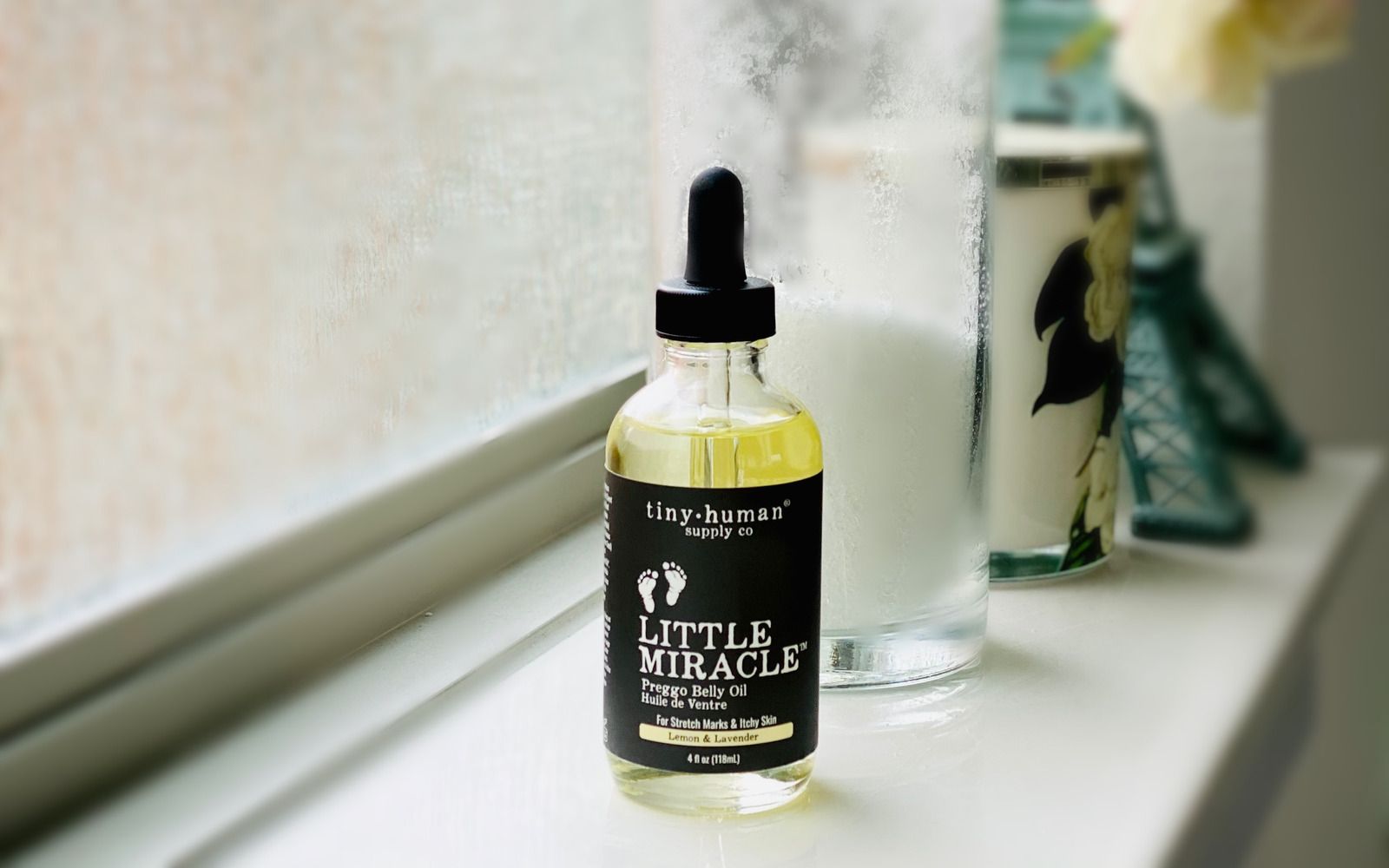 tiny human supply little miracle organic belly and body oil in bath time routine for pregnant moms