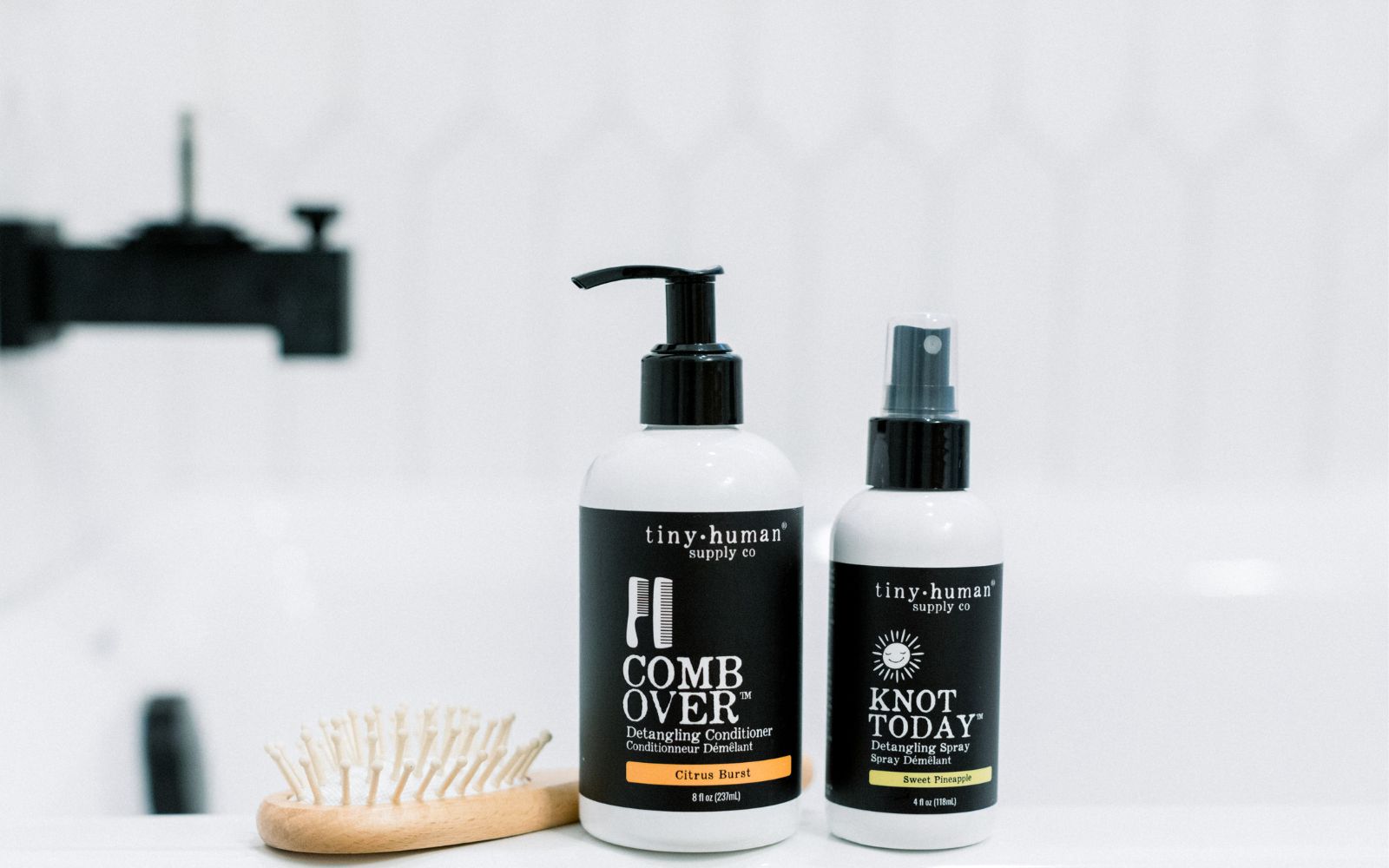 tiny human supply organic baby hair conditioner and detangling spray