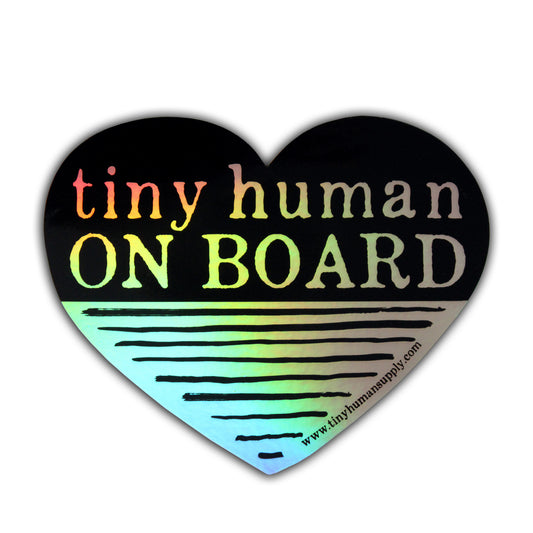 Tiny Human / Baby On Board Bumper Sticker